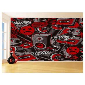 Papel De Parede 3D Arte Graffiti Mural Grafite 3,5M Tra47