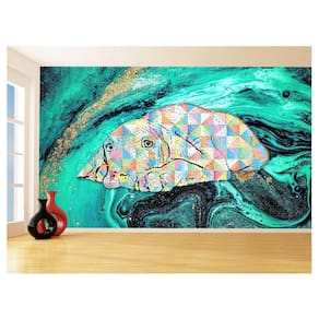 Papel De Parede 3D Animais Pop Art Cachorro Pet 3,5M Pxa219