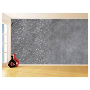 Papel De Parede Concreto Queimado Listra Risco 3,5M Kkt33