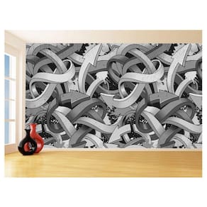 Papel De Parede 3D Arte Graffiti Mural Setas Cor 3,5M Tra96