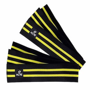 Faixa Elastica Para Joelho T250 - Preto/Amarelo U