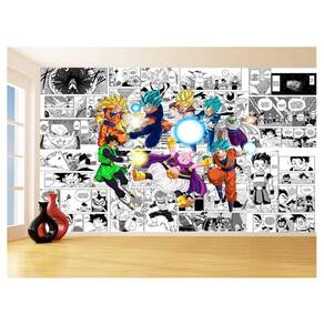 Papel De Parede Dragon Ball Goku Vegeta Anime 3,5M Dbz238