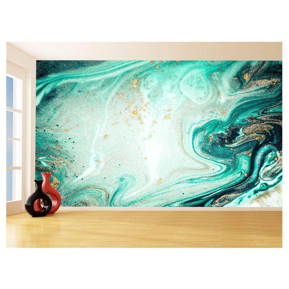 Papel De Parede 3D Estilo Marmore Tintas Cores 3,5M Mbr96