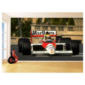 Papel De Parede 3D Carro F1 Mclaren Mp4/4 Senna 3,5M Cxr132