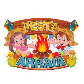 Painel Parede Decoração Festa Junina Mural São João 68X48Cm