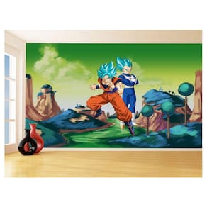 Papel De Parede Dragon Ball Goku Vegeta Anime 3,5M Dbz337