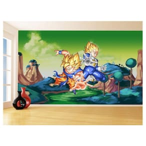 Papel De Parede Dragon Ball Goku Vegeta Anime 3,5M Dbz330