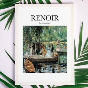 Quadro Renoir La Grenouillère 45x34cm - Vidro e Moldura