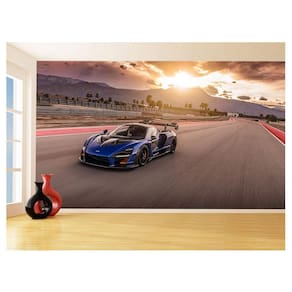 Papel De Parede 3D Carro Mc Laren Pista Super 3,5M Car276