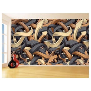 Papel De Parede Arte Graffiti Mural Setas Cor 3,5M Tra134