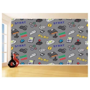 Papel De Parede 3D Infantil Controle Game Jogo 3,5M Azs217
