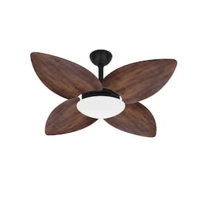 Ventilador Teto Preto 4 Pás Madeira Turbo Winds Ventax 220V