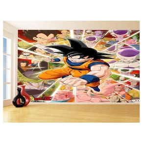 Papel De Parede 3D Dragon Ball Goku Vegeta Anime 3,5M Dbz01