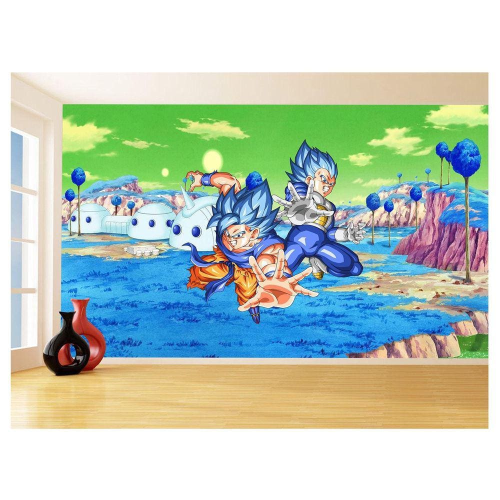 Papel De Parede Dragon Ball Goku Vegeta Anime 3,5M Dbz413