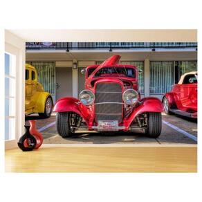 Papel De Parede 3D Carro Antigo Hot Rod Custom 3,5M Cxr51
