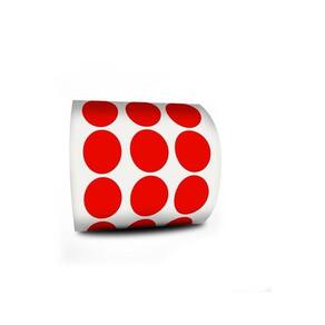 Etiqueta Bolinha Colorida Vermelho 10Mm 1,0Cm Rolo C/1000