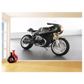Papel De Parede 3D Moto Sport Bike Cafe Racer 3,5M Bkm49