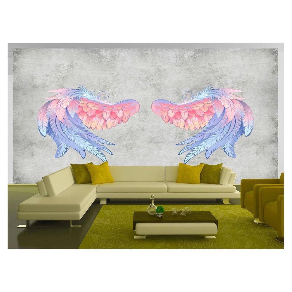 Papel De Parede 3D Arte Asas Selfie Insta Cores 3,5M Tra361