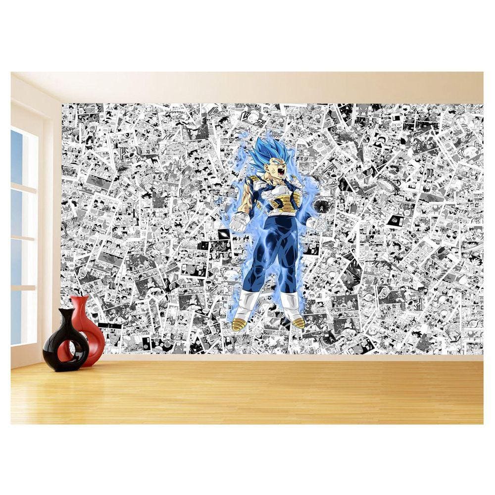 Papel De Parede Dragon Ball Vegeta Blue Anime 3,5M Dbz591