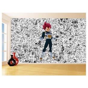 Papel De Parede 3D Dragon Ball Vegeta Anime 3,5M Dbz592