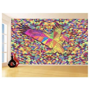 Papel De Parede 3D Animais Pop Art Águia Voando 3,5M Pxa240