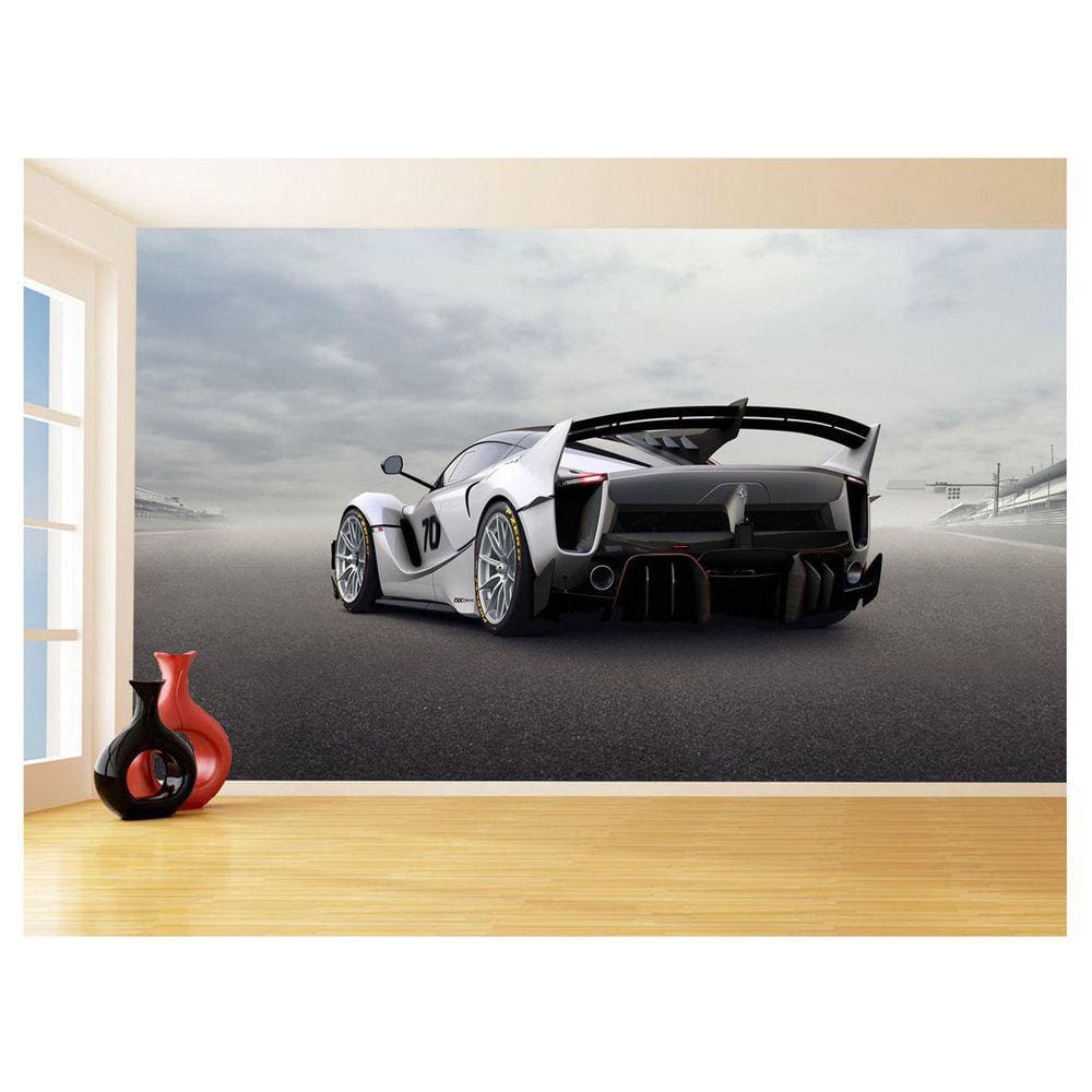 Papel De Parede 3D Carro Ferrari Fxx Pista Hyper 3,5M Car95