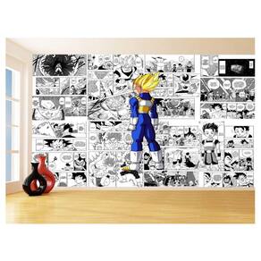 Papel De Parede 3D Dragon Ball Vegeta Anime 3,5M Dbz691