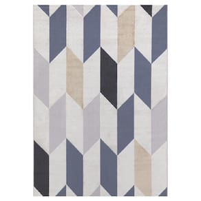 Tapete Nilo 02 Azul E Bege 250 X 300 Edantex