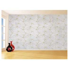 Papel De Parede 3D Concreto Queimado Risco Bege 3,5M Kkt129