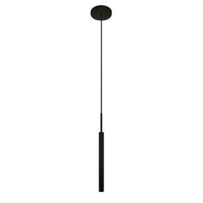 Luminária Teto Tubo Pendente Sala Balcão Quarto Preto 40Cm