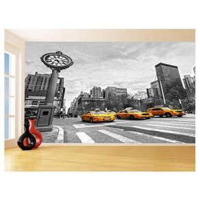 Papel De Parede 3D Cidade New York Preto Branco 3,5M Ncd284