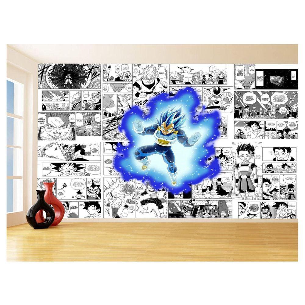 Papel De Parede Dragon Ball Vegeta Blue Anime 3,5M Dbz700