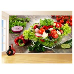 Papel De Parede Alimento Salada Mista Vegetais 3,5M Al474