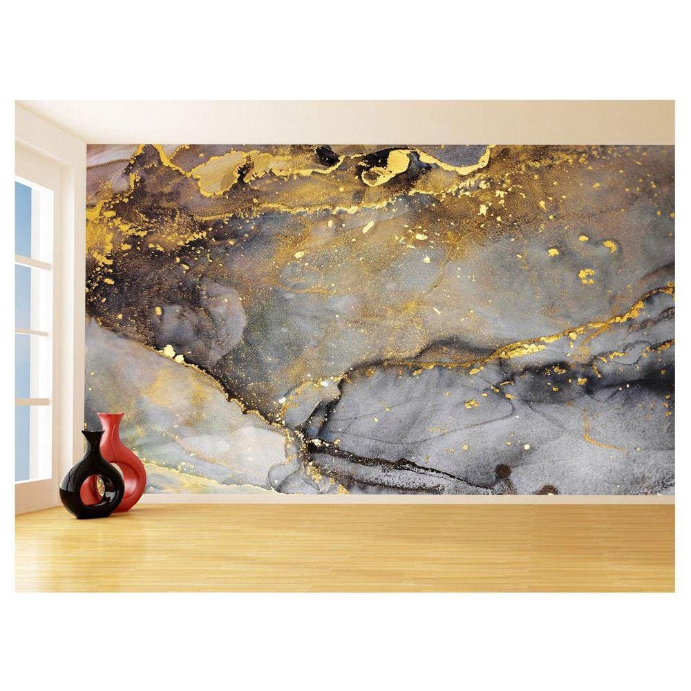 Papel De Parede 3D Estilo Marmore Tintas Cores 3,5M Mbr78