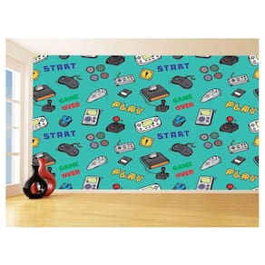 Papel De Parede 3D Infantil Controle Game Jogo 3,5M Azs212