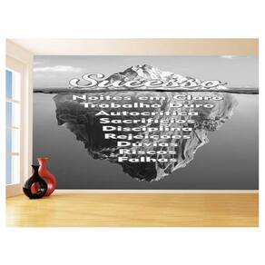 Papel De Parede 3D Arte Iceberg Do Sucesso Água 3,5M Tra102