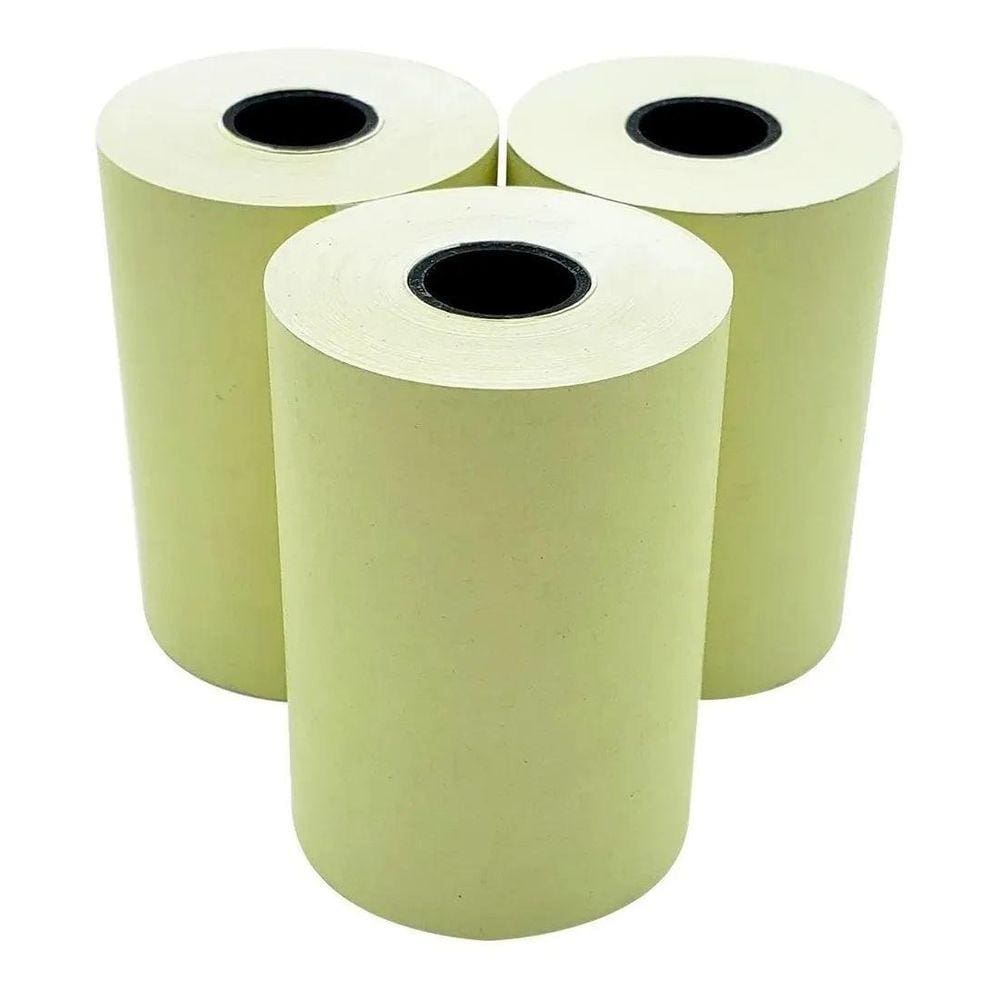 Bobina Térmica 57X10 Amarela 58Mm P/Cartão Crédito 30 Un