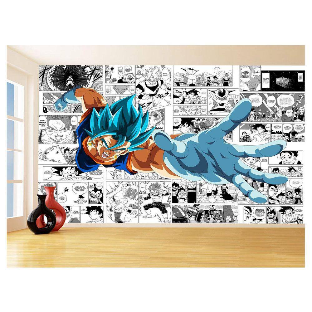 Papel De Parede Dragon Ball Goku Vegetto Anime 3,5M Dbz730