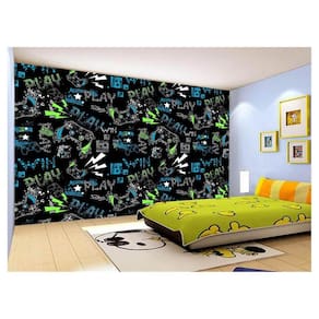 Papel De Parede 3D Infantil Controle Game Jogo 3,5M Azs298