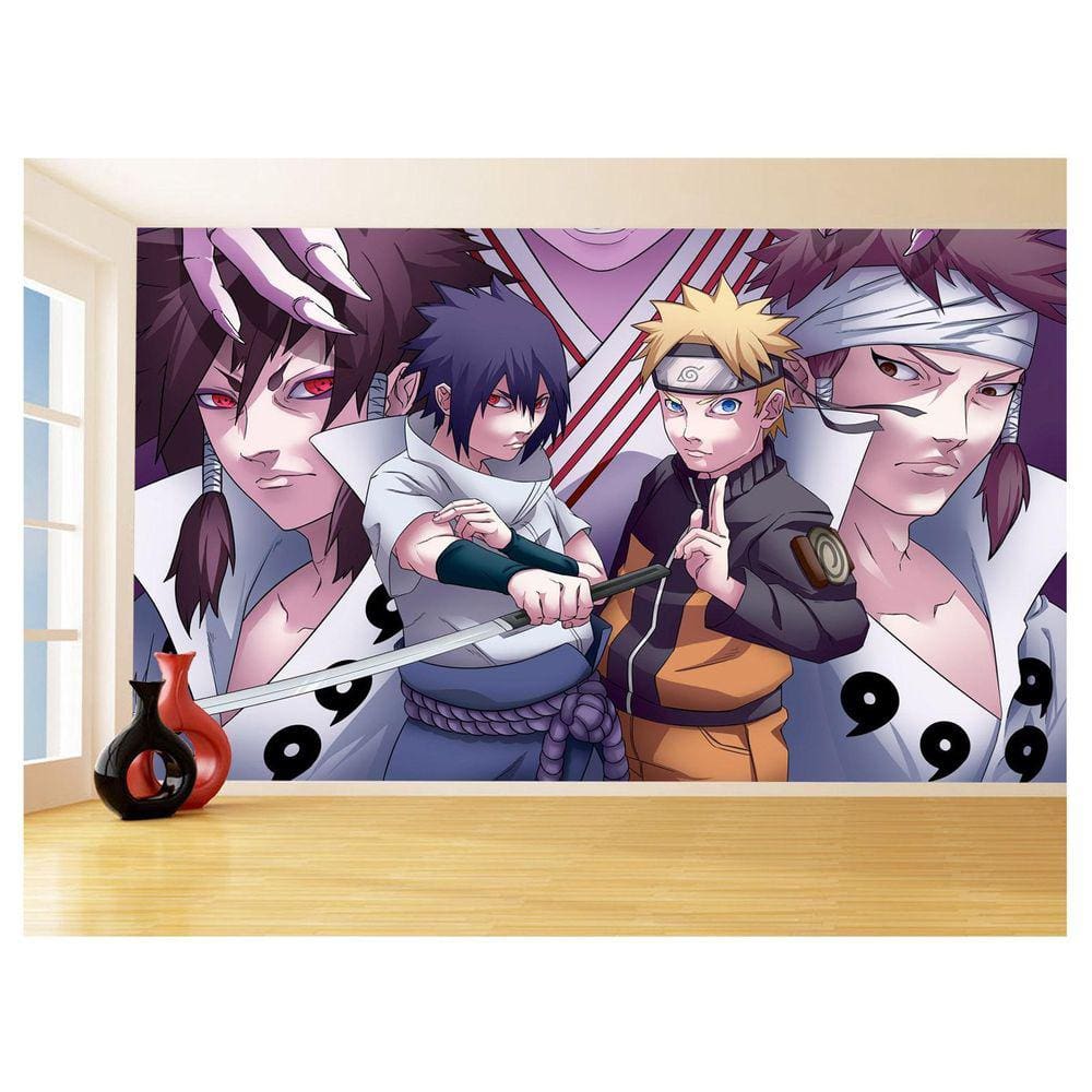 Papel De Parede Anime Naruto Mangá Desenho Art 3,5M Nrt22