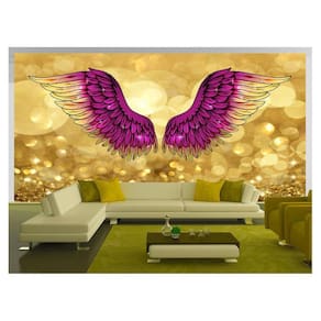 Papel De Parede 3D Arte Asas Selfie Insta Cores 3,5M Tra205