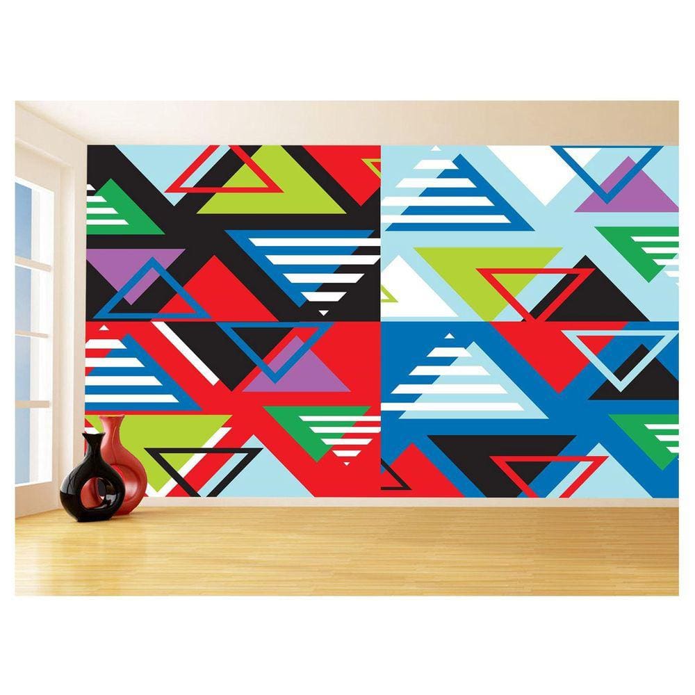Papel De Parede Geométrico Triângulos Abstrato 3,5M Gmt44