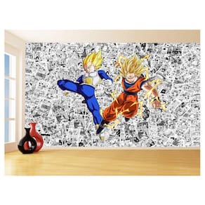 Papel De Parede Dragon Ball Goku Vegeta Anime 3,5M Dbz154