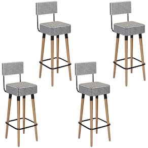 Kit 4 Banquetas Para Bancada Estofada Bariloche Cardan
