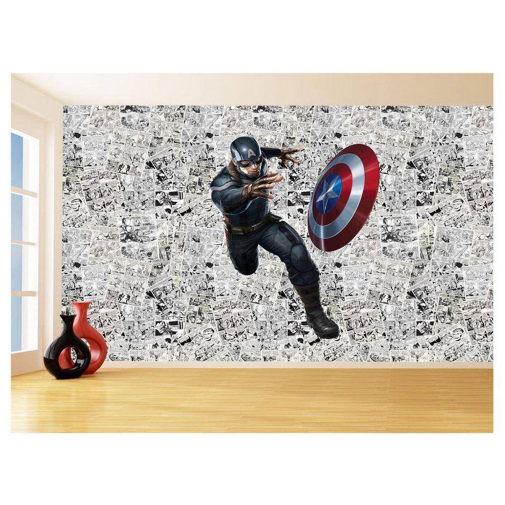 Papel De Parede 3D Heróis Página Quadrinhos Hq 3,5M Nhma146