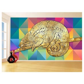 Papel De Parede 3D Animais Pop Art Camaleão Pet 3,5M Pxa14