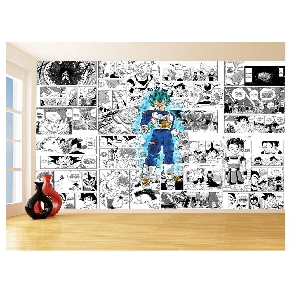 Papel De Parede Dragon Ball Vegeta Blue Anime 3,5M Dbz703