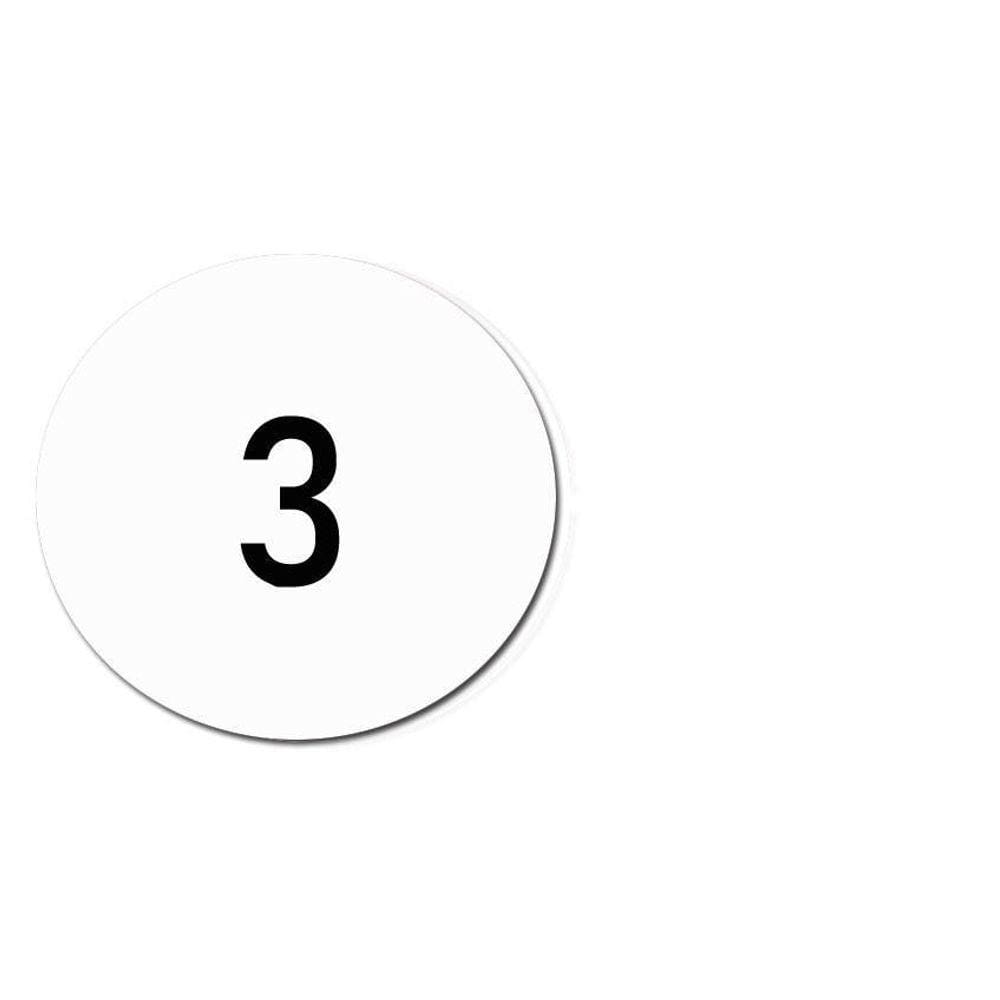 Etiqueta Adesiva 13mm Número 3 - Rolo 1000