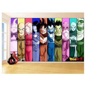 Papel De Parede 3D Dragon Ball Goku Vegeta Anime 3,5M Dbz11