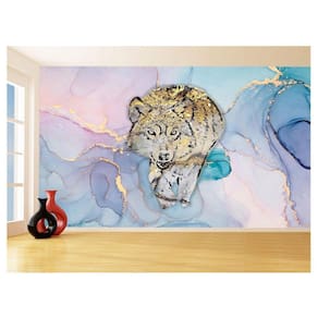 Papel De Parede Animais Pop Art Lobo Colorido 3,5M Pxa580